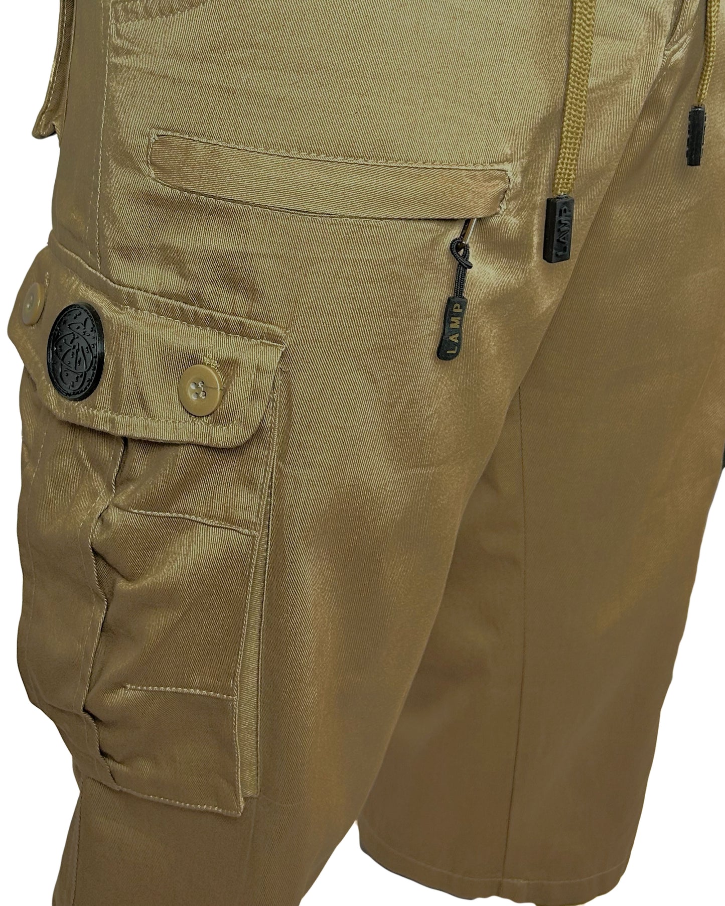 Premium Multi-Pocket Custom Shorts- Tan