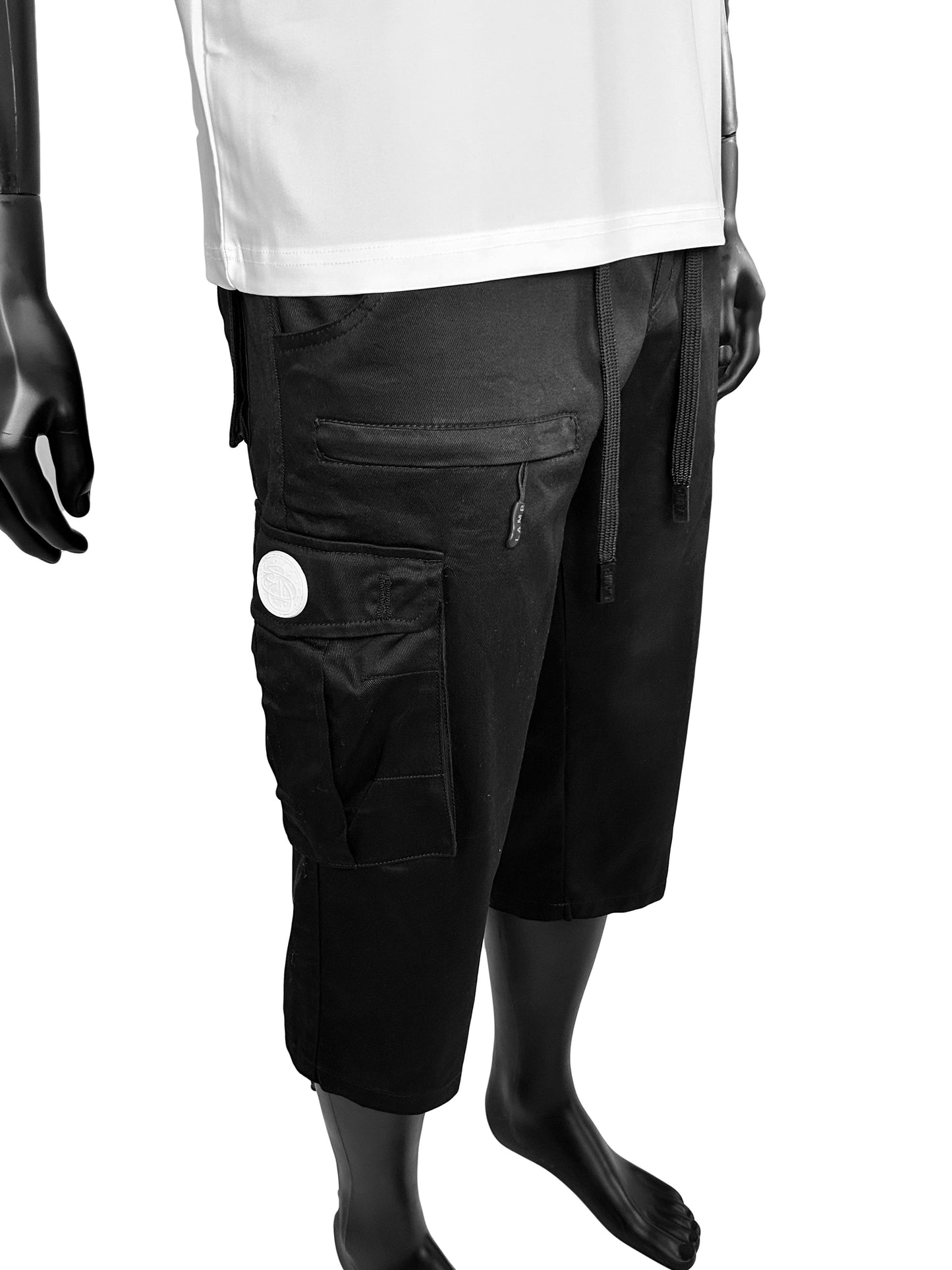 Premium Multi-Pocket Custom Shorts- Black